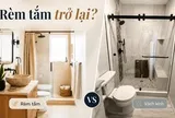 Vì sao nhiều gia đình quay lại dùng rèm tắm thay vì làm vách kính kín?