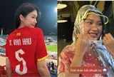 Doãn Hải My lúc xinh đẹp, lúc "chật vật" khó nhận ra khi đến Mỹ Đình cổ vũ ĐT Việt Nam ngày mưa gió, Văn Hậu nói đúng 2 từ đủ thể hiện tình yêu