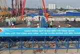 Huy động 10.000 người, 1.300 dầm hộp bê tông, Vingroup quyết đưa đường sắt 350 km/h chạy thử cuối năm 2028