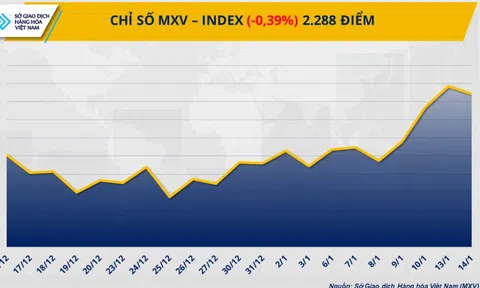 Lực bán quay lại chiếm ưu thế, chấm dứt chuỗi tăng của chỉ số MXV-Index