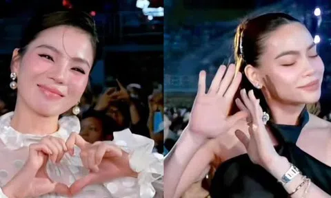 Lệ Quyên và "Hồ Ngọc Hà" tay bắt mặt mừng rôm rả trên thảm đỏ, chuyện gì đây?