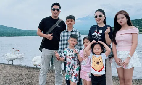 Cho con nghỉ hè theo phong cách đại gia: Hằng Túi đưa cả 5 con đi Nhật, có chồng thứ ba hộ tống đi khắp nơi
