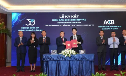 ACB và Đại học Quốc gia TPHCM hợp tác để cùng kiến tạo hệ sinh thái đổi mới từ mô hình 'Nhà nước-Nhà trường-Doanh nghiệp'