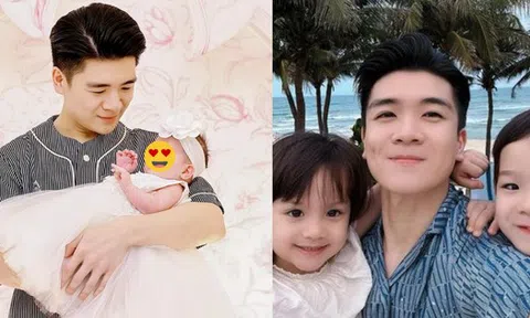 Thiếu gia Đỗ Quang Vinh nhà bầu Hiển công khai ảnh công chúa nhỏ đầy tháng, chủ tịch ACB vào nói đúng một điều