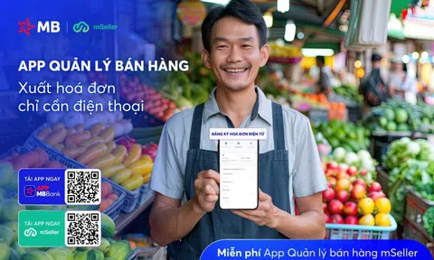 MB tặng ứng dụng mSeller: Hộ kinh doanh chỉ cần điện thoại là có thể xuất hóa đơn điện tử