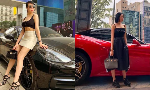 'Hot mom' Cún Bông từng khoe dàn xe đắt tiền trước khi bị bắt: Có cả Ferrari, Porsche, trị giá ước tính hàng chục tỷ đồng