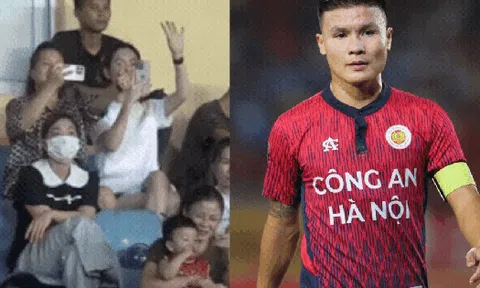 Chu Thanh Huyền hú hét trên sân Hàng Đẫy khẳng định "Quang Hải đẳng cấp", nhan sắc cam thường gây chú ý