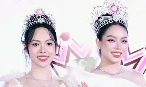 Hoa hậu Thanh Thủy đọ sắc hai á hậu trong ngày cuối nhiệm kỳ