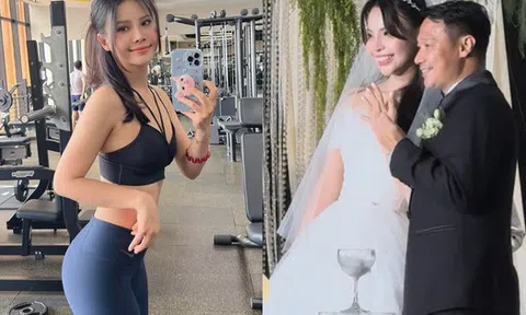 Vợ biên tập viên VTV của HLV Vũ Hồng Việt đẹp từ lễ đường tới phòng gym, gây sốt với body săn chắc nét căng