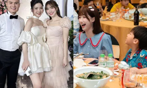 Hòa Minzy có mối quan hệ thế nào mà dẫn bé Bo đi sinh nhật con trai Quang Hải, đám cưới thì quậy tưng bừng?