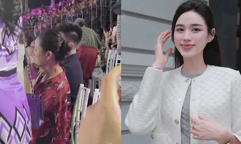 Bắt gặp bạn trai thiếu gia Hoa hậu Đỗ Hà hộ tống mẹ vợ tương lai, có 1 hành động nhằm né sự chú ý