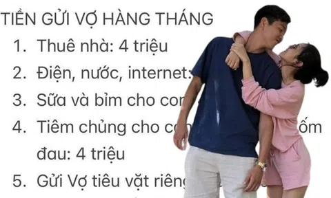 Bức ảnh "gửi vợ tiền tiêu vặt của vợ" khiến dân mạng ghen đỏ mắt