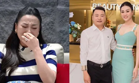 Nữ diễn viên vợ shark Bình bật khóc nức nở: "Tôi xin cúi đầu"