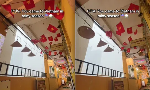 Du lịch Việt Nam gặp ngay trận mưa lớn, vị khách Thái Lan hô vang 1 câu cực "mặn" khiến dân mạng bật cười