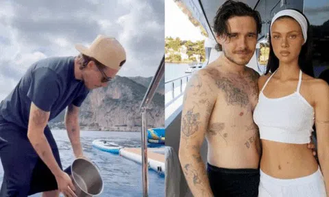 Cậu cả nhà Beckham khiến netizen "kinh hãi" vì 1 hành động khó tin trên du thuyền sang chảnh