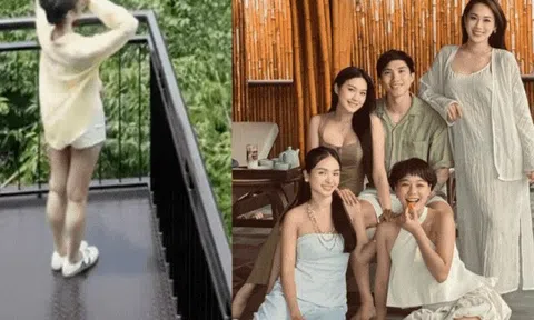 Doãn Hải My khoe visual Top 10 Hoa hậu, chân dài thẳng tắp chiếm spotlight khi cùng Văn Hậu "trốn con" đi chill
