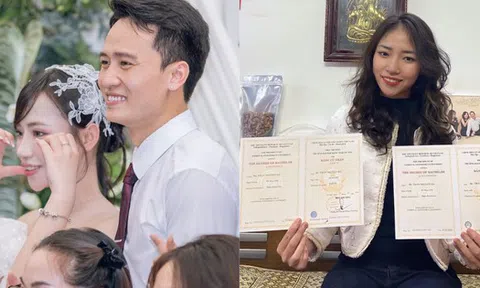 Hé lộ ảnh cưới của "nam thần" U23 Việt Nam và hotgirl NEU, nàng WAG vừa xinh học vấn lại càng đáng nể
