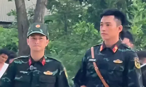 Thượng uý Lê Hoàng Hiệp bất ngờ xuất hiện bên cạnh dàn sao, khiến top 1 trai đẹp Huỳnh Anh - Bình An "tàng hình"?