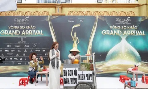 Độc lạ Miss Grand Vietnam 2025: thí sinh mang cả xe bún riêu, ‘mái ngói’ Đại Nội Huế lên sân khấu trình diễn