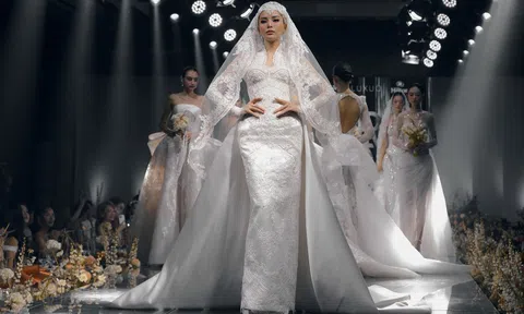 NTK yêu thích của nhiều sao hạng A trình làng BST váy cưới mới: Hoa hậu Kỳ Duyên đảm nhiệm vị trí quan trọng