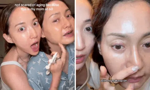 Cô nàng Hàn Quốc khoe làn da tuổi 60 của mẹ: Cách bà bôi kem và uống nước đúng là kinh nghiệm để đời