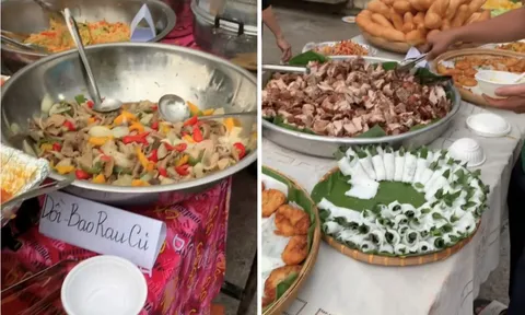 Đám giỗ miền Tây "lên đời" thành tiệc buffet: Bàn tiệc dài như quầy tại nhà hàng, món nào cũng xịn khiến ai cũng bất ngờ