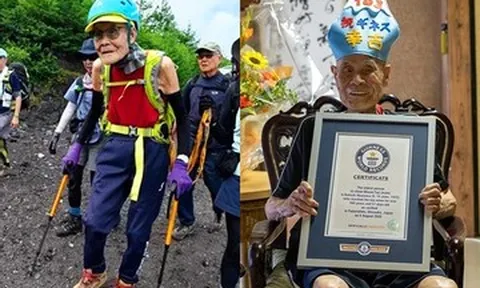 Cụ ông 102 tuổi chinh phục núi Phú Sĩ cao hơn 3.700m