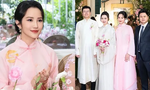 Nhan sắc bà xã Phan Thành trong lễ cưới của em chồng thiếu gia và tiểu thư nghìn tỷ