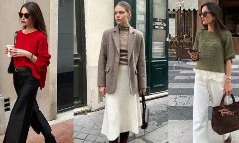 5 cách mặc áo len không cầu kỳ mà đẹp long lanh của phụ nữ Pháp