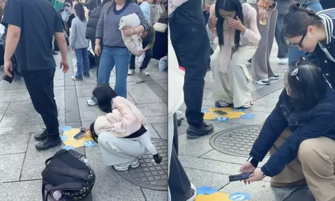 Du lịch Trung Quốc, khách Việt dở khóc dở cười khi ai cũng để điện thoại xuống đất