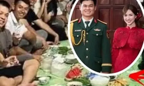 Hòa Minzy và chồng Đại úy tụ họp giản dị bên bạn bè, Erik - Đức Phúc góp mặt