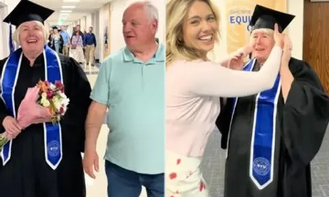 Bà lão 74 tuổi tốt nghiệp đại học sau hơn 5 thập kỷ gác giấc mơ vì gia đình