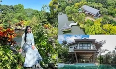 Nữ tiến sĩ, giảng viên thanh nhạc được chồng xây tặng nhà 25.000m2 như khu sinh thái ở Hà Nội