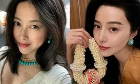 Bông tai tròn hoài cổ hay choker giọt nước: Ngọc lam đang khiến Phạm Băng Băng lẫn phú bà Chu Châu xao xuyến