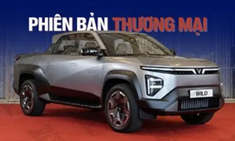 Bán tải VinFast VF Wild bản tiêu chuẩn lần đầu xuất hiện: Vẫn có đèn Bi-LED, ghế lái chỉnh cơ, lộ thông tin về hệ truyền động EREV