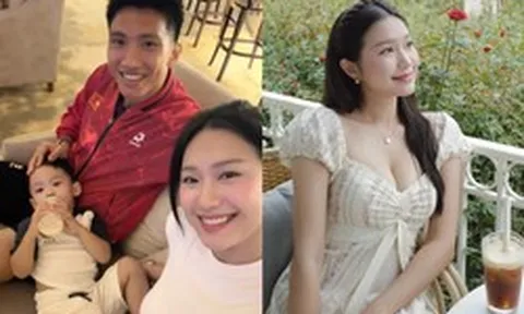 Tiểu thư Doãn Hải My khoe visual xinh đẹp nũng nịu, đưa con đến khách sạn thăm Văn Hậu, về nhà trổ tài bếp núc chuẩn hậu phương đảm đang