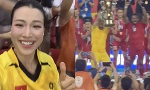 MC Hoàng Oanh phát tín hiệu công khai với Lê Giang Patrik ngay tại SVĐ Mỹ Đình