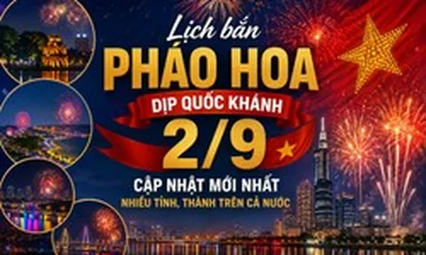 Danh sách các điểm bắn pháo hoa dịp Quốc khánh 2/9 trên cả nước: Check ngay để lên lịch đi xem