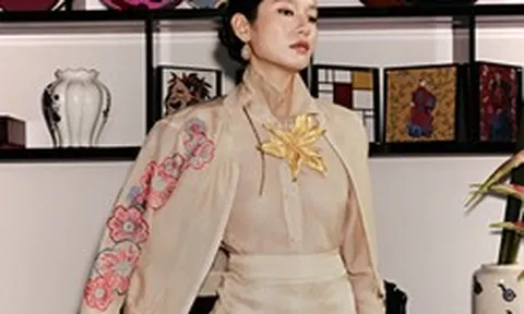 NTK Hà Linh Thư dùng 14 thiết kế mới để kể câu chuyện Đông - Tây, đưa vải nhung, kỹ thuật thêu tay vào những phom dáng hiện đại