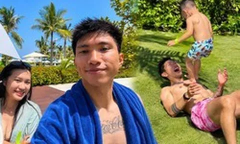 Đoàn Văn Hậu và Doãn Hải My tiếp tục đi nghỉ dưỡng, khoe loạt khoảnh khắc gia đình sau chuyến Nhật Bản