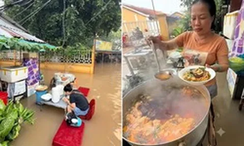 Quán bún riêu ngập nước Cần Thơ: Khách xắn quần, chồng ghế ngồi ăn, có người đi 30 km để thử