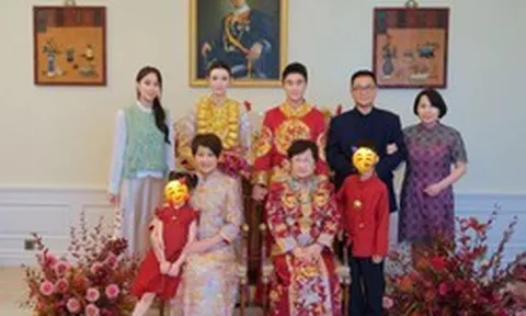 Ái nữ vua sòng bài Hà Siêu Hân bất ngờ khoe loạt ảnh đám cưới anh trai: Đại gia đình 4 thế hệ hội tụ, cô dâu đeo cả "núi" vàng