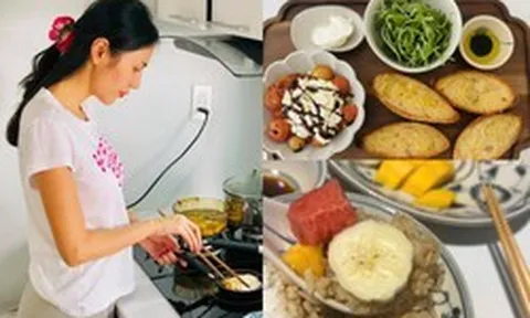 Mâm cơm nhà của Thuỷ Tiên - Công Vinh