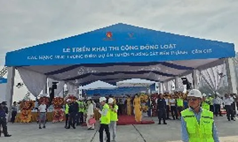 Đại công trường đường sắt 350 km/h Bến Thành - Cần Giờ: 10.000 người cùng thi công, sẽ chạy thử cuối năm 2028