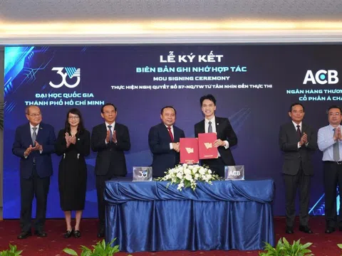 ACB và Đại học Quốc gia TPHCM hợp tác để cùng kiến tạo hệ sinh thái đổi mới từ mô hình 'Nhà nước-Nhà trường-Doanh nghiệp'