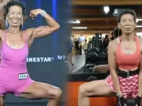 Ngưỡng mộ bà lão 71 tuổi có cơ bụng 6 múi, đoạt giải cao cuộc thi thể hình
