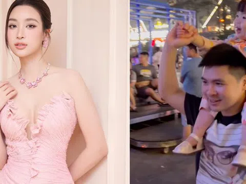 Đỗ Mỹ Linh bất ngờ vắng mặt khi chồng chủ tịch CLB Hà Nội đưa ái nữ đi chơi, một mình "cân" khối nghỉ hè