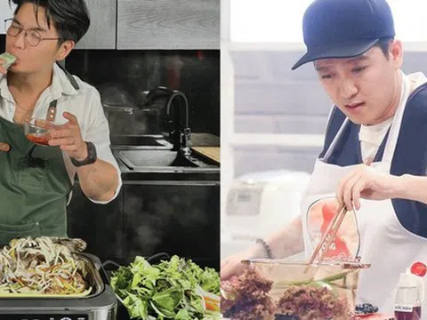 Hai “ông chồng quốc dân” của showbiz Việt: Trường Giang và Huy Trần chăm chỉ vào bếp, chăm cho vợ từng bữa ăn
