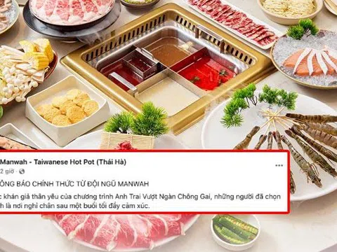 Chuỗi buffet lẩu Manwah phát đi thông báo chính thức!