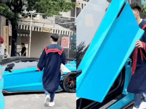 Sự thật chàng trai lái Lamborghini đi tốt nghiệp Đại học ở Hà Nội hút 10 triệu view